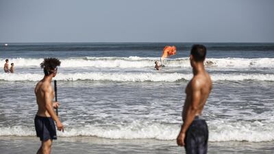 A fire-breathing performance in Gaza. Photo by Majd Mahmoud