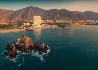 Royal M Hotel & Resort by Gewan Al Aqah Beach is on Fujairah's coastline. Photo: Gewan Hotels and Resorts