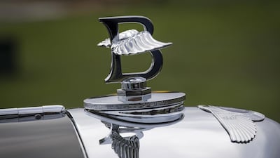 The bonnet ornament of a 1931 Bentley 8-litre Gurney Nutting Sport Tourer. Bloomberg
