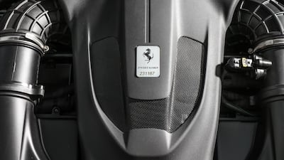 The V8 engine produces almost 600hp and 760Nm of torque. Ferrari