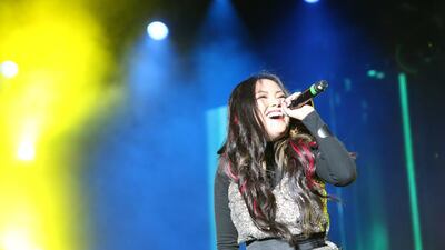 Yeng Constantino from the Philippines enthralls the crowd with both Engish and Tagalog songs at Beats on the Beach. Navin Khianey for The National