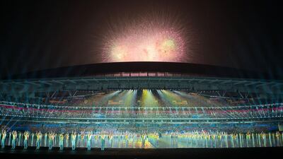 Fireworks fill the sky during the opening ceremony for the 2014 Youth Olympic Games in Nanjing, in eastern China's Jiangsu province on Saturday. More than 3,700 competitors aged 15 to 18, including from the UAE, were expected to participate in the games, with many hoping to build towards a place at Rio 2016. Johannes Eisele / AFP