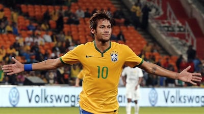 Neymar will be playing at his first World Cup in front of the home Brazilian fans in 2014. Siphiwe Sibeko / Reuters