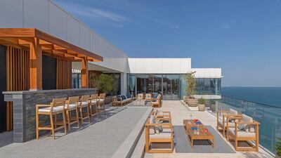 Terrace of the presidential penthouse at Serenia Residences at the crescent of The Palm Jumeirah. Courtesy Palma Holding