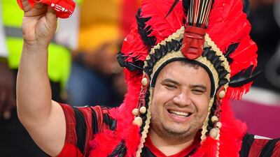 Flamengo supporters cheer their team. EPA