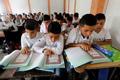 Pupils at a primary school in Baghdad. The Tony Blair Institute says the West could strengthen ties with Middle East nations by increasing funding for student mobility. Reuters