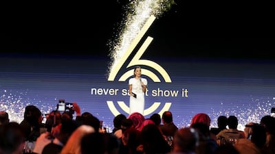 Above, attendees during the global unveiling of the Phantom 6 and Phantom 6 Plus smartphone devices in Dubai. Reem Mohammed / The National