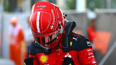 Charles Leclerc of Ferrari clinched pole position for the Azerbaijan GP in Baku on Friday, April 28, 2023. Getty