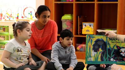 Pupils at the centre attend interactive classes, where they are engaged in stimulating activities that also include drawing and singing. Ravindranath K / The National