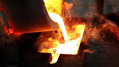 A tour of the Kaloti gold refinery process in Sharjah. Delores Johnson / The National