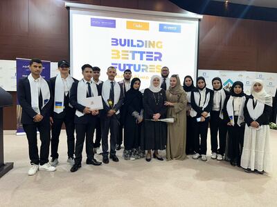 Young people displaced by conflict were honoured for completing vocational training programmes at a ceremony in Abu Dhabi. Photo: UNHCR