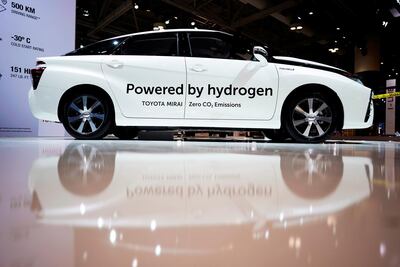 A Toyota Mirai hydrogen-powered car. Reuters