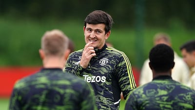Harry Maguire during a training session on Wednesday. PA