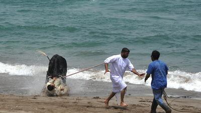 Kalba hospital said the men’s injuries were superficial, and they were released after treatment.