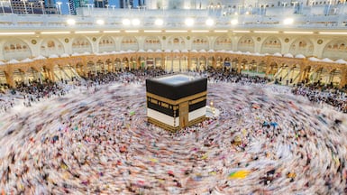 Pilgrims circle the Kaaba in Makkah. Reuters