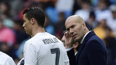 Zinedine Zidane took over as Real Madrid manager earlier in the season to replace Rafael Benitez. Javier Soriano / AFP