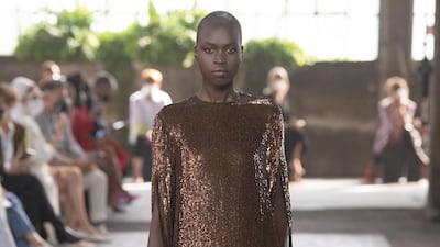 A look from the Valentino Collezione Milano show. Courtesy Valentino