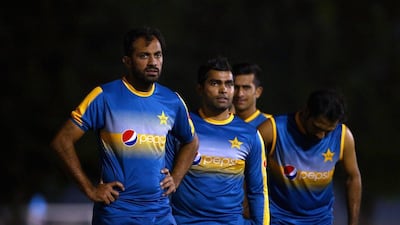 Wahab Riaz of Pakistan looks on during a net session at ICC Cricket Academy on September 19, 2016 in Dubai. Francois Nel / Getty Images
