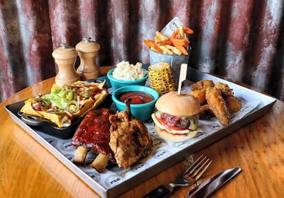 A taste of America on one plate. Courtesy Perry and Blackwelder's