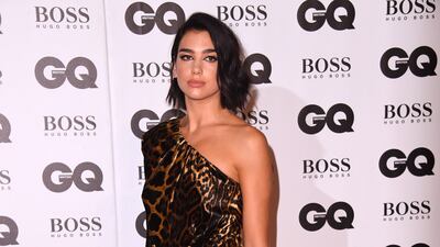 Dua Lipa, in Saint Laurent, attends the GQ Men of the Year Awards at the Tate Modern on September 5, 2018 in London, England. Getty
