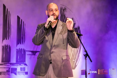 Dorian Paul Rogers, who goes by the stage name Paul D, said that AI initially scared him as an artist, but he later saw nuance and found ways to compliment his poetry through various tools. Photo: The Arts Centre at NYU Abu Dhabi