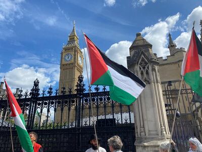 A pro-Palestine protest in London in July. Thomas Harding / The National
