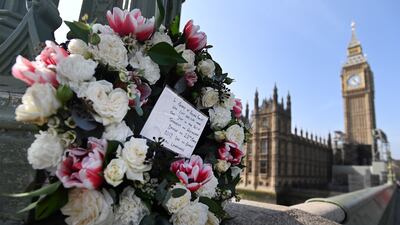 On Tuesday morning, tributes were laid to those killed during the 2017 terror attack outside London's parliament buildings. Five people were killed during the attack on 22 March 2017. EPA