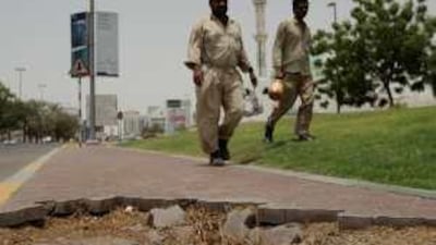 A broken pavement on 15th Street near Airport Rd, which has been reported to the municipality.