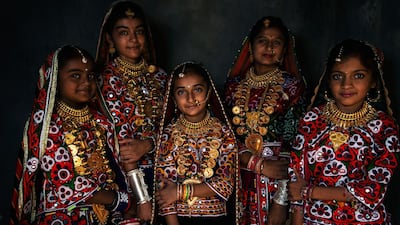 Girls from the Ahir tribe of Gujrat. Courtesy Aman Chotani