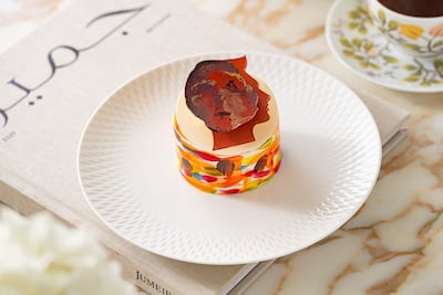 Art-inspired cake at Jumeirah Carlton Tower. Photo: Jumeirah