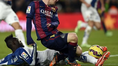 Barcelona's Lionel Messi was unmatched against Espanyol on Sunday night. Lluis Gene / AFP