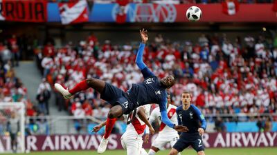 France's Blaise Matuidi in action with Peru's Edison Flores. Darren Staples / Reuters