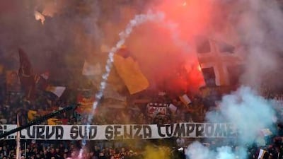 AS Roma supporters and Lazio fans were a tad over enthusiastic in cheering on their teams prior the Italian Serie A football derby, with several scrums breaking out among rival groups that eventually led to police in riot gear being called in.