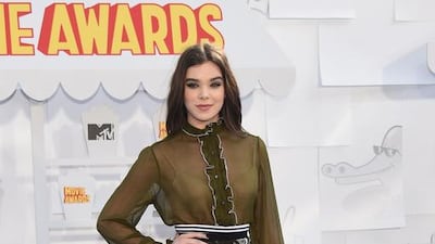 Actress Hailee Steinfeld attends The 2015 MTV Movie Awards at Nokia Theatre LA Live. Michael Buckner / Getty Images / AFP