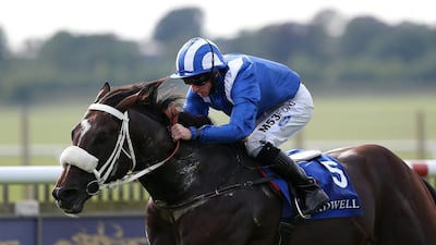 Jockey Paul Hanagan guided Soft Falling Rain to the win in the Nayef Joel Stakes at Newmarket on Friday. Charlie Crowhurst / Getty Images