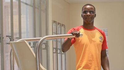 Paul Cletus, a life guard at Mangrove Village Pool Club-Abu Dhabi Gate City, who will see his first Ramadan this year in the UAE. Ravindranath K / The National