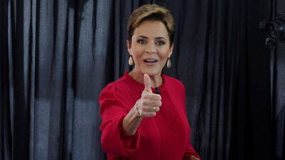 Republican candidate for Arizona governor Kari Lake arrives for a campaign stop, in Phoenix. Reuters