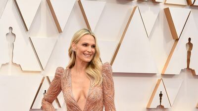 Molly Sims in Zuhair Murad at the 92nd Annual Academy Awards at Hollywood and Highland on February 09, 2020 in Hollywood, California. AFP