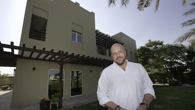 Swede Lars Narfeldt at his energy-efficient home in The Meadows, Dubai. Jaime Puebla / The National