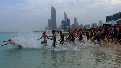 The Abu Dhabi International Triathlon in March will have a companion event in Dubai when the Dubai International Triathlon takes place at Atlantis on the Palm Jumeirah in November. Ravindranath K / The National