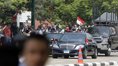 The retired field marshal has called on Egyptians to “work to return security to this nation”. Handout via Reuters