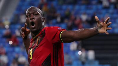 Romelu Lukaku celebrates scoring Belgium's third goal against insipid Russian opposition. Reuters
