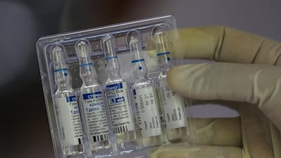The Russian Sputnik V Covid-19 vaccine is among those approved for use in Bahrain. EPA