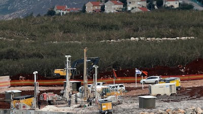 Israeli military equipment near Kafr Kila, Lebanon. AP Photo