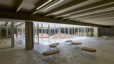 On the outskirts of the city, the building stands inside an entrance to the Rachid Karami International Fair. Photo: Cemal Emden / Aga Khan Trust for Culture