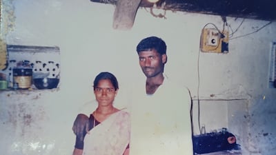 Mahipal Gollaguju, an Indian farm worker who lives in a village near Hyderabad in southern India with his wife in happier times. Photo: Mahipal Gollaguju