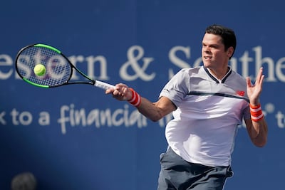 Milos Raonic is showing signs of form after his battles against injury. AP Photo
