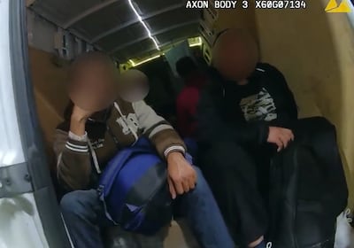 Some of the migrants were also found in vans by the NCA investigators. Photo: NCA