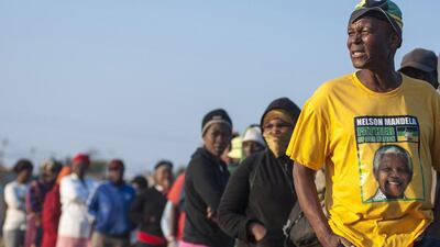 The African National Congress, which led the fight against apartheid, has dominated politics since Nelson Mandela was elected as South Africa’s first black president in 1994. Ihsaan Haffejee / EPA