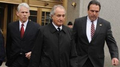 Bernard Madoff exits the Manhattan federal court in New York in March.